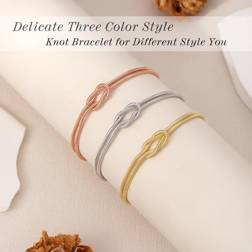 Image of Gold Bracelets for Women Teen Girl Gifts Infinity Knot Bracelet Gifts for Daughter Granddaughter Wife Birthday Gift Ideas Anniversary Valentines Mothers Day Christmas Jewelry