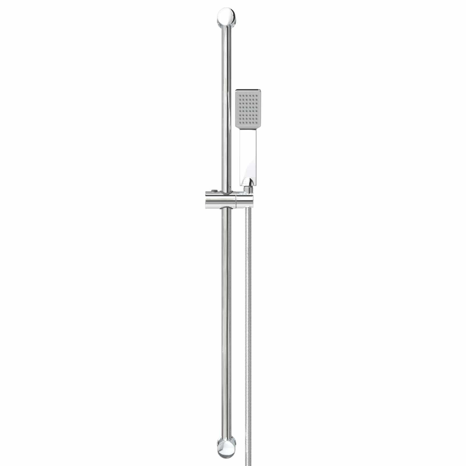 Sistema de ducha de acero inoxidable para baño, grifo de ducha montado en la pared con manguera de ducha de 150 cm, cabezal de ducha giratorio 360°, resistente a la corrosión, diseño cromado