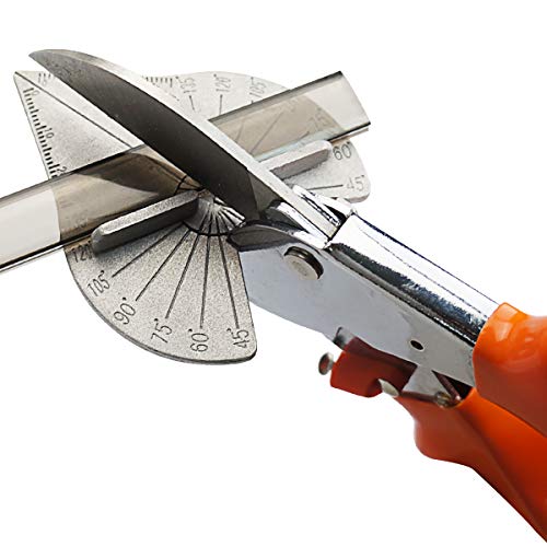 Muzata Multi-Angle Hand Miter Cutter 45-135 adjustable degree, SK5 Sharp Blade with Safety