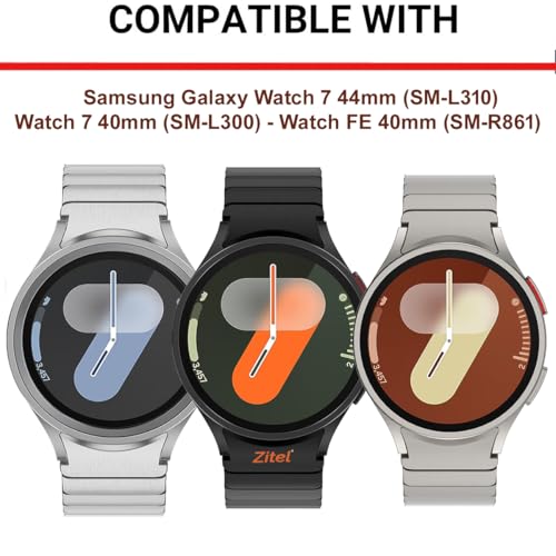 Zitel Band for Samsung Galaxy Watch 7 44mm/40mm, FE 40mm, Silver - Image 3
