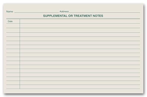 5Forms Green Ledger Treatment Notes 7 3/4 x 5