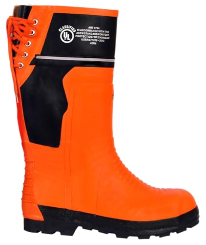 Viking Class 2 Ultra Flexible Chainsaw Boots - Protective Grade 1 Steel Toe Safety Shoes For Men with Slip-Resistant Soles