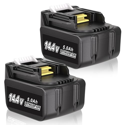KUNLUN 2X 14,4 V, 5,0 Ah Batterie per Makita Batteria 14,4 V BL1430 BL1415 BL1440 BL1415N 196875-4 194558-0 195444-8 196388-5 194065-3