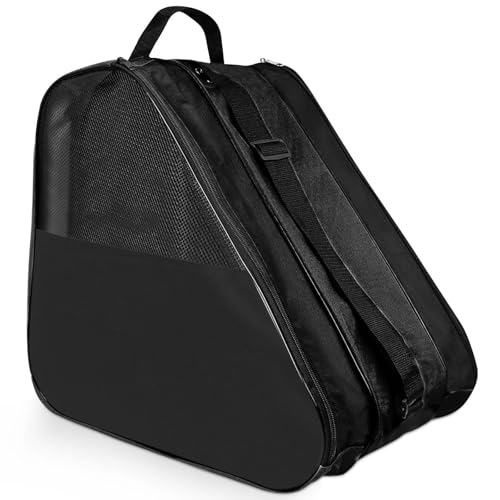 Multi-Carry Skate Storage Bag With 3-Layer Design, Ventilated Large Capacity Bag For Ice & Roller Skates, Durable Organizer For Skating Gear