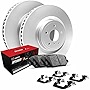 R1 Concepts Rear Brakes and Rotors Kit |Rear Brake Pads| Brake Rotors and Pads| Optimum OEp Brake Pads and Rotors |Hardware Kit|fits 2022-2023 Hyundai Tucson; Kia Sportage