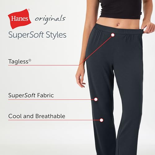 Hanes Lounge, Originals Supersoft Comfywear Sleep Pants, Loungewear for Women, 30"4