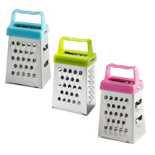 Set 3 Mini Ralladores de Queso Multicolor de Acero Inoxidable miniatura 1