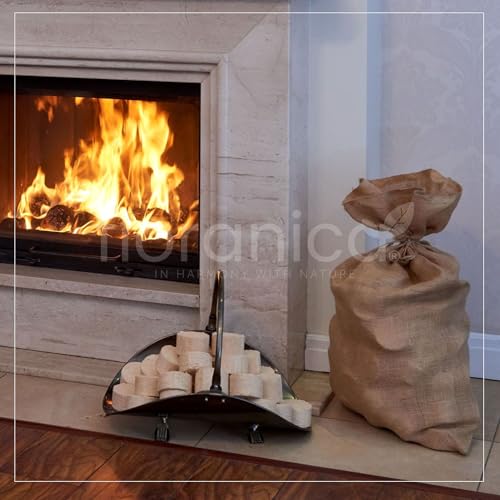 Floranica Holzbriketts 100% Gepresste Hartholzbriketts Rundholzbriketts für Kamin Brikett Ideal für Kamin Ofen Kaminbriketts Holz Raketenofen Grill Hohe Brennwert Raucharm-9