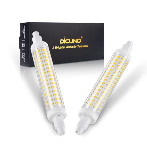 DiCUNO R7s LED 118mm, lámpara LED R7s 8.5W, Blanco Neutro 4000K, 1000lm, equivalente halógeno de 75W, lámparas de lectura, no regulable, 230V, 2 Piezas