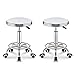 Stołek Barowy na Kółkach Stołek zadaniowy, Krzesełko na krześle, wysoki stołek, twarda opakowanie skórzane galwaniczne podwozie 5 Rotacje Nadaje się do zabiegów Spa Clinic Hair Salon Lift 39-51cm 6 ko
