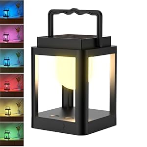 Outdoor Solar Table Lamp,Collasis 10 RGB Color Changing Lights,Portable Rechargeable Solar Lantern Waterproof, Touch Control Outdoor LED Lights Decorative for Patio Walking Reading Camping Bedside