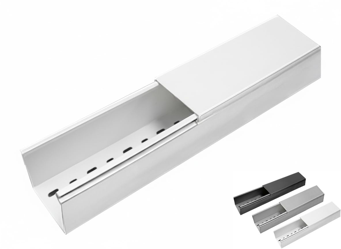 Electriduct 4" x 4" Solid Wall Wire Duct PVC Cable Raceway 6.56FT x 6 Sticks (39 Feet) White