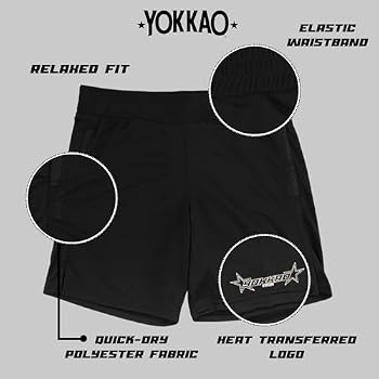 YOKKAO Muay Thai Boxing Shorts, Institution Black, Medium : Amazon