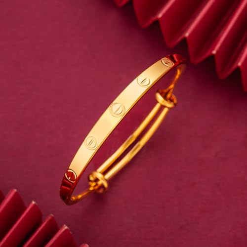 Winas Gold Plated Bangle Bracelets for Women- Adjustable Waterproof Stainless Steel Bangle Bracelets Non Tarnish, Trendy Jewelry Christmas Birthday Day Gifts3