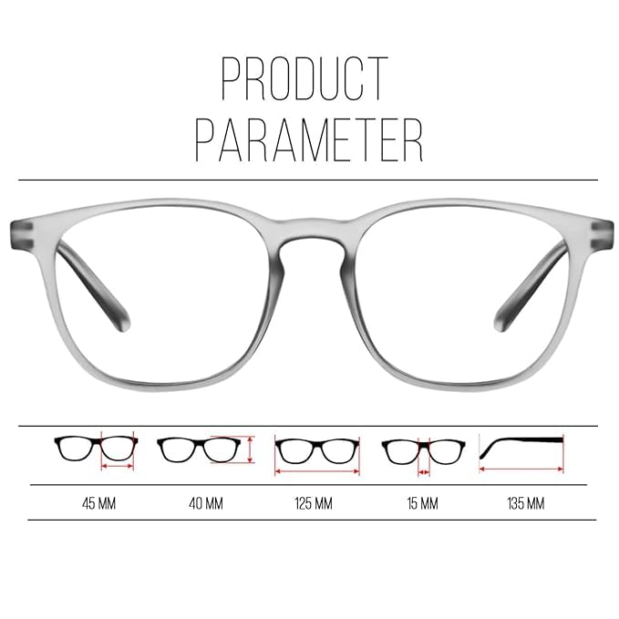Image of Zero Power Computer Glasses - Blue Light Blocking, UV Protection, Lightweight Medium Specs for Digital Screen Safety, Stylish Everyday Wear, Eye Comfort for All-Day Use.