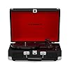 Crosley Cruiser Plus Giradischi con 2 altoparlanti, Bluetooth e AUX - Giradischi Vintage a 3 velocità - Per vinili da 7", 10" e 12" - Portatile con custodia integrata (Nero.) #1