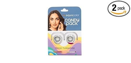 Aquacolor Tricky Turquoise Candy Pack Zero Power Colored Lenses (2 Lens/Box)