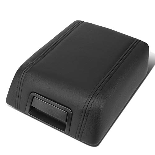 Black Center Console Arm Rest Lid Kit w/Latch Compatible with Ford F-150 Lincoln Mark LT 04-08