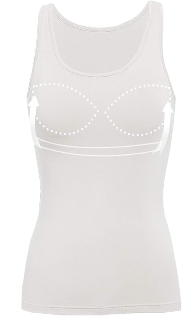 Tank Top with Built in Bra Cup for Women Casual Wide Strap Sleevless Layer Camisole Yoga Top Pack S-3XL