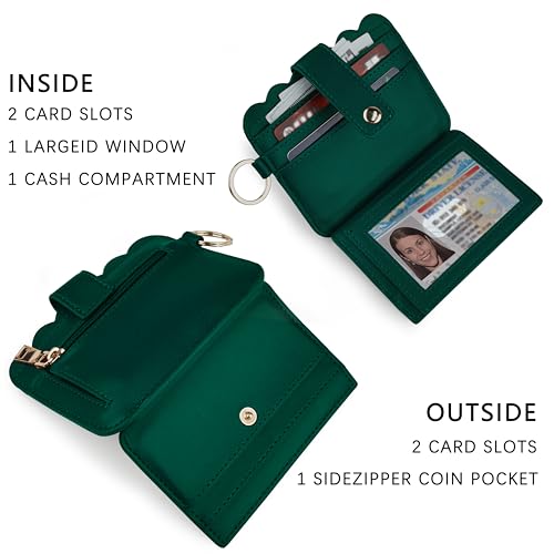 Image of Wristlet Wallet for Women with Keychain - RFID Card Holder Small Wallet Wristlet with Key Ring