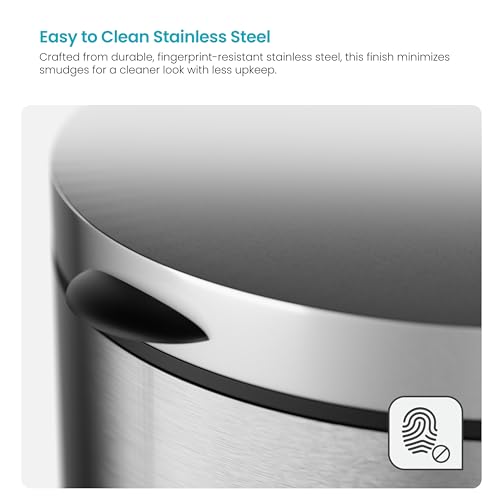 Image of Home Zone Living 1.3 Gallon Small Trash Can with a Step Pedal Lid