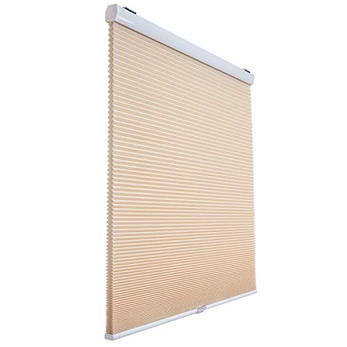 Httmt- 71" W X 64" H- Window Beige Honeycomb Cordless Cellular Shades Privacy & Light Filtering Cordless Blackout Cellular Shades Home Decorative Window Blinds #TOP2