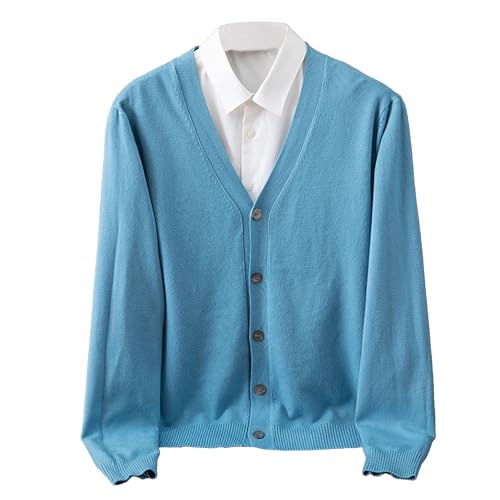 Men's Cardigan Sweaters Long Sleeve Cable Knit Cardigans Slim Fit Casual Button Down Ribbed Sweaters Outerwear