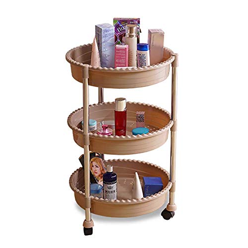 ZLTDHUQM Carrito de almacenamiento de camiones de mano móviles, carros móviles de cocina, carrito de belleza móvil de 3 niveles, carrito de almacenamiento de bandeja, carrito rodante Dualuse Spa