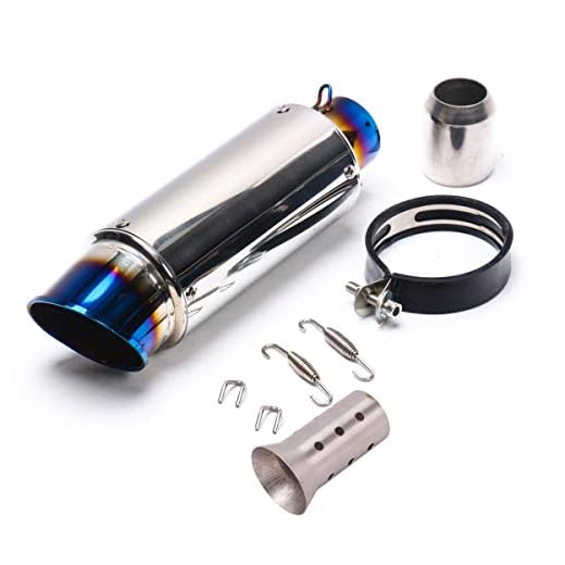 ISTUNT Universal 51mm Slip-on Modified Motorcycle Exhaust Pipe Muffler