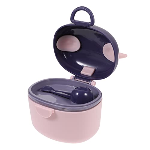 Toyvian Milk Powder Storage Container with Scoop Cartoon Design Portable Food Box Double and Leak for Snacks Candy and Travel Use