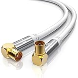 [page_title]-CSL - 5m Antennenkabel HDTV 135dB 75 Ohm 90Grad gewinkelt - Premium Koaxialkabel - FullHD 4k UHD - Koax Stecker 90Grad Koax Kupplung 90Grad - DVB-T und DVB-T2 DVB-C DVB-S DVB-S2 Radio UKW DAB