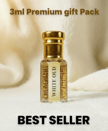 Image of KOSTA White Oud Perfume Oil 3ml | Long Lasting Alcohol-Free Attar for Men & Women | Unisex Arabic Roll-On Fragrance | Pocket Perfume
