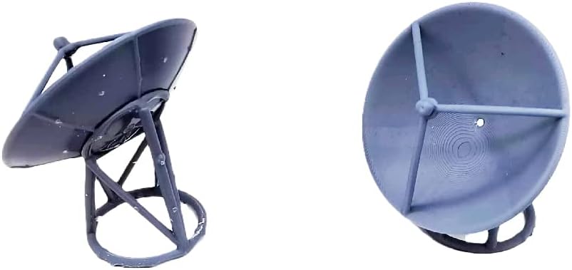 Outland Models Scenery Miniature Rooftop Parabolic Antenna x2 1:64 S Scale