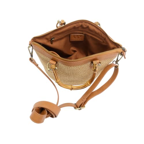 Joy Susan Women's Fashion Purse Straw Bamboo Handle Basket Crossbody Hand Bag3