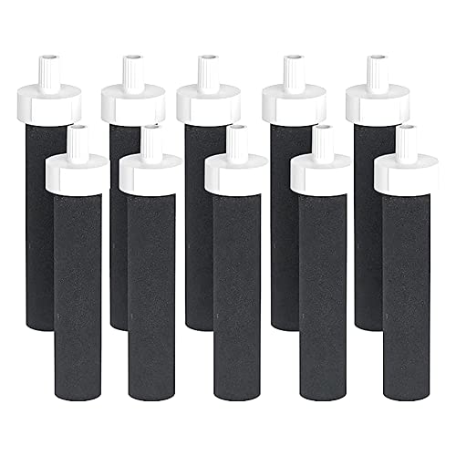 Kqcibz Replacement Spare Parts Activated Carbon Water Bottles Filters for BB06, Hard Edge, Sport Bottles Filters, 10 Count, Black