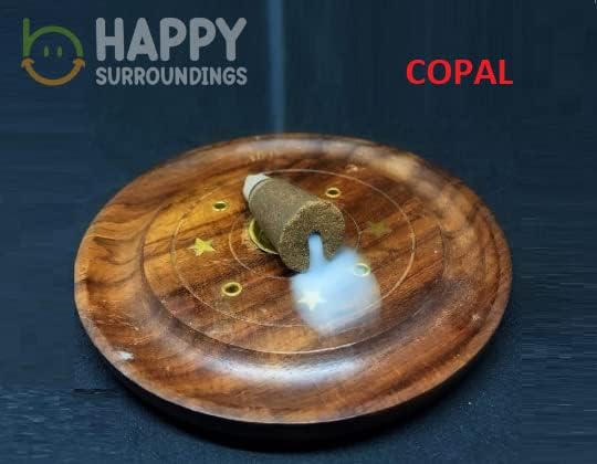 Miniatura 2 de Copal - Conos de incienso de reflujo (25 conos) – Conos de incienso de reflujo 100% naturales – Conos de incienso de reflujo de Navidad – Incienso