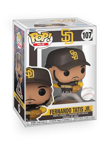 Epic Collectibles Baseball: Padres - Fernando Tatis Jr. Throwing Vinyl Figure Collectibles Bundle with Compatible Funko Pop Box Protector