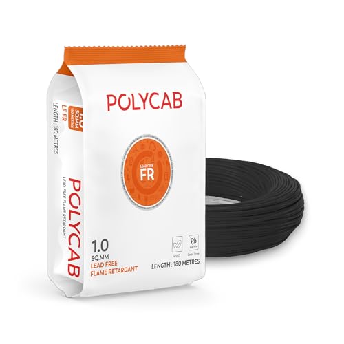 Polycab LF FR 180M coil | 2.5 SQ MM | Flame Retardant technology | Lead free insulation | 99.97% high purity copper | Rodent protection | RoHS & REACH