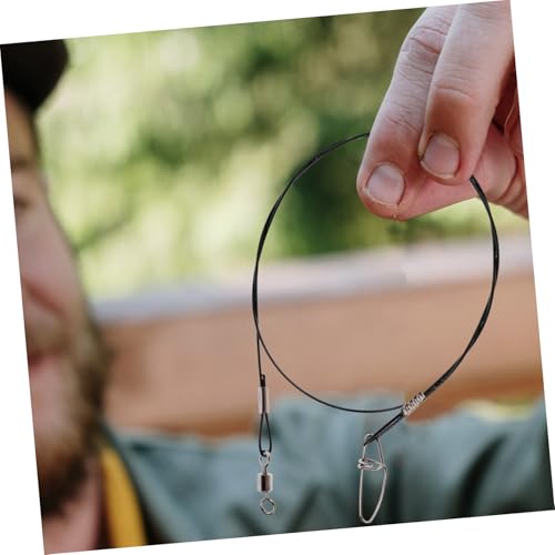 Kisangel 10 piezas mosquetones de acero para pesca miniatura 5