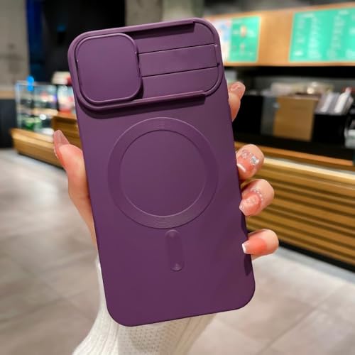 Protection d'objectif iPhone 14 Pro violette et étui de chargement sans fil magnétique