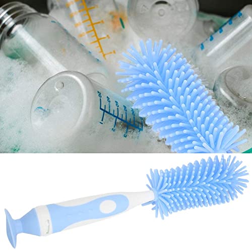 Bottle Cleaner Brush Silicone Milk Bottle Cleaner Long Handle Bottle Cleaner 360 Degrees Rotation Baby Bottle Cleaner Water Bottle Cleaner Brush for Narrow Neck Containers - Image 3