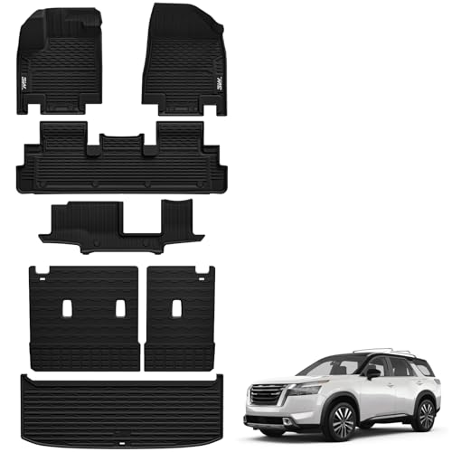 3W All-Weather Floor Mats for Nissan Pathfinder 8-Passenger