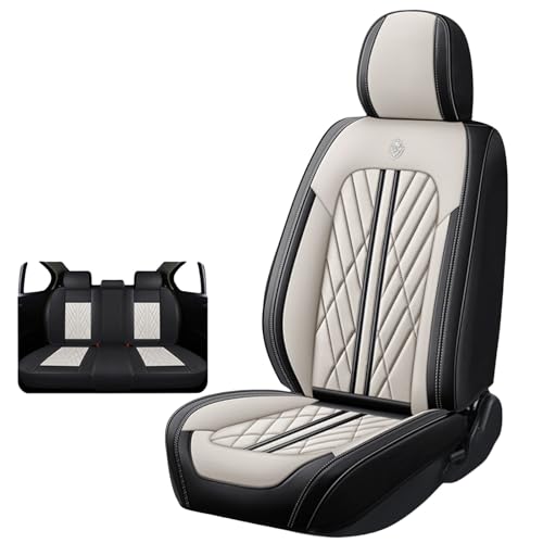トヨタ シエンタ170系NSP17#G/NCP175G/NHP170G型 2015年7月-現行に適用車シートカバー座布団 防水 全天候型汚れ防止 取付簡単 滑り止め 収納便利クッションプロテクター前後席背もたれ耐摩耗性通気ナッパレザー素材(黒ベージュ)