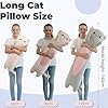 Somao Long Cat Plush Pillow - 43.3 Inch Ultra Soft Stuffed Animal Body Pillow for Kids & Adults, Cute Kawaii Kitten Plushie Toy, Gift for Cat Lovers, Girlfriend, Girls Birthday (Big Eyes Pink) #2