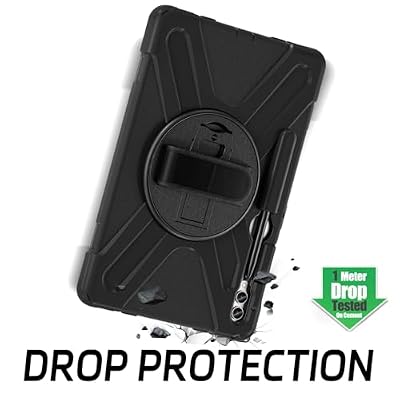 ZenRich Rugged Case for Samsung Galaxy Tab S10 Plus/S9FE Plus/S9 Plus 12.4 inch, Galaxy Tab 12.4 Case with S Pen Holder 360 Ratable Stand Hand Strap Shoulder Belt