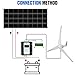 ECO-WORTHY 500W Solar Wind Power Kit: 1x 400W Wind Turbine Generator with Hybrid Controller + 1x 100W Mono Solar Panel for Home/RV/Boat/Farm/Street Light and Off-Grid Appliances