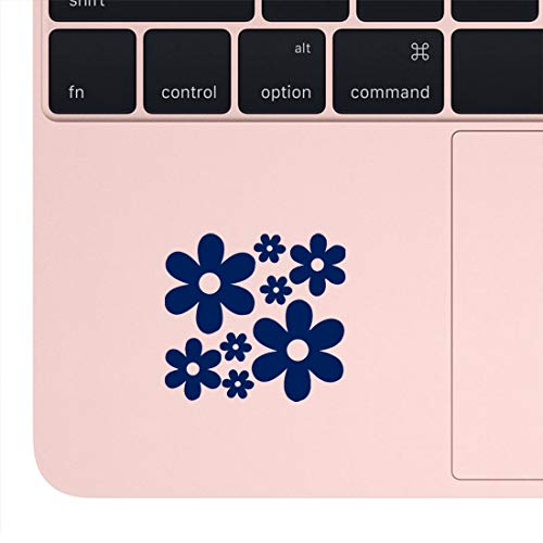 Image of Groovy Daisy Flower (Navy Blue) (Set of 2) Premium Waterproof Vinyl Decal Stickers for Laptop Phone Accessory Helmet Car Window Bumper Mug Tuber Cup Door Wall Decoration