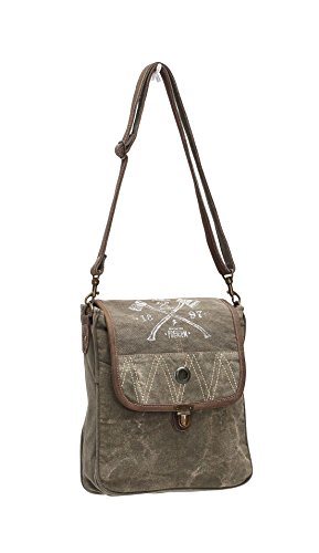 Myra Bags 1897 Upcycled Canvas Crossbody Bag S-1050, Tan, Khaki, Brown, One_Size4
