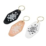 MIQNEEIDEIP Schlüsselanhänger aus Kunststoff, Motiv: Hot Hers Motel, trendig, PVC, personalisierbar, geometrisch, Hotelzubehör, Geschenk, Schmuck, modisch, kreativ, 1 Stück