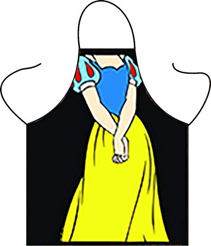 Product Image of the sloHEXtted Princess Character Snow White Apron-Black Cartoon Cute Apron for Girl Women Lady Kitchen Chef Cooking BBQ Bib Apron Gift Party Cosplay Costume,Disney Princess